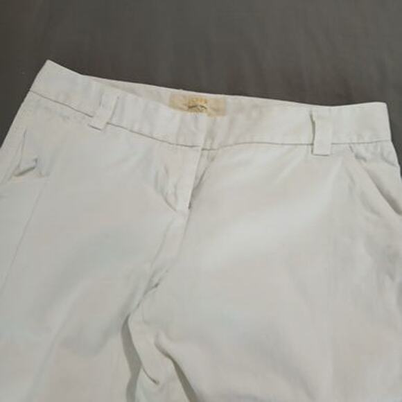 J. Crew Classic Twill Chino Favorite Fit White Petite 10 capris cropped cotton - Picture 5 of 8